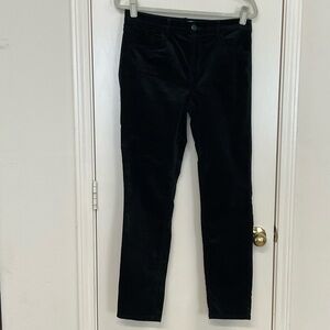 Loft Velour Black Skinny Pants